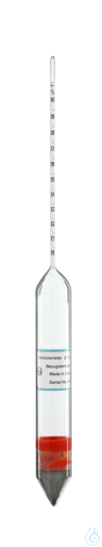 Alcoholometer, 50-60:0.1 % vol., DAkkS calibrated