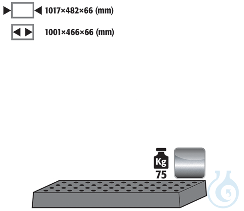 perforated insert st.steel 1.4016 raw for Q90/Q30 B1200 1017x482x66