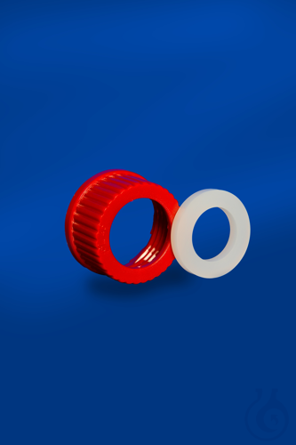 Screw Cap GL 32, Silicon washer 18 mm bore