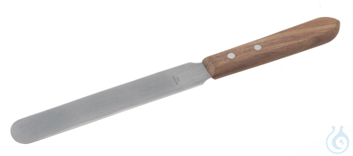 Spatula w. wooden handle, stainless, steel magnetic, L=165mm