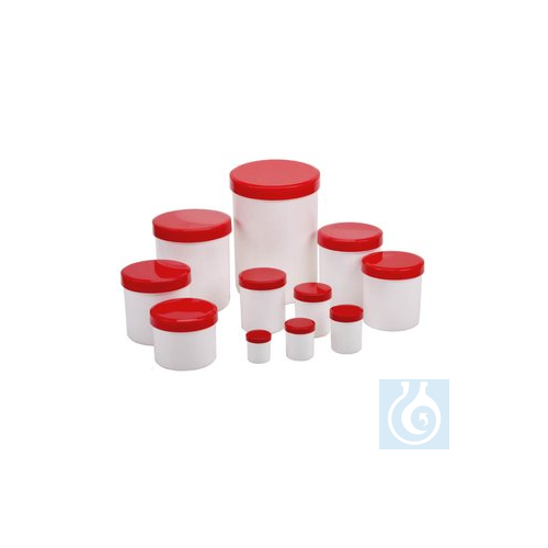 Salbenkruken 30g/35ml, PP, weiß / Deckel rot (autoklavierbar)