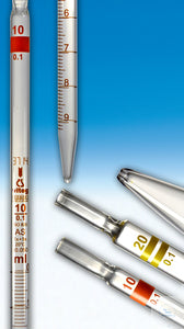 Graduated pipettes 25 : 0,1 ml class AS