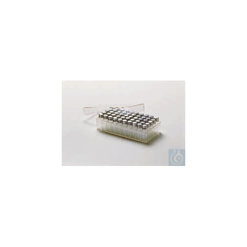 Storage case P for 50 culture tubes 35x12 mm, transpartent, PS