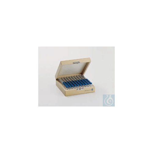 Storage case for 100 culture tubes 50x14 mm, wood