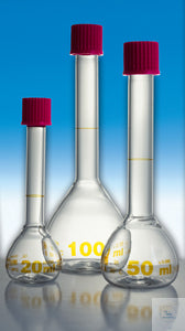 Volumetric flask 2000 ml GL32 brown graduated