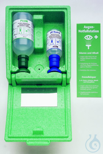 Eye emergency station in dust-proof wall box to open up