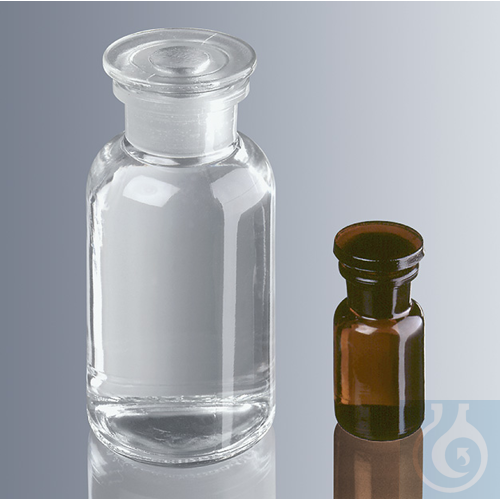 Round shoulder bottles 100 ml, wide neck, amber glass