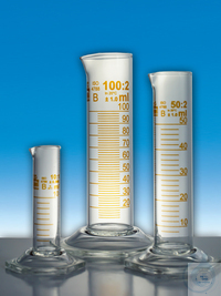 Graduated cylinder 250 ml class B low form spout