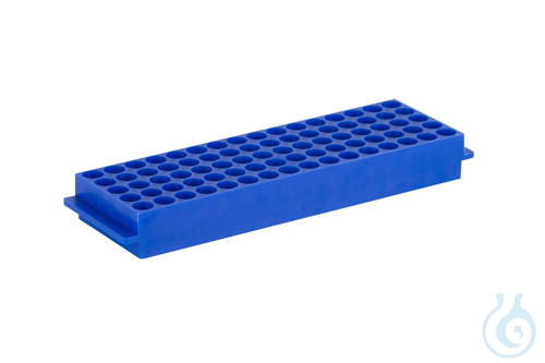 Rack for Microcentrifuge Tubes 1.5-2.0 ml, PP, 5 x 16 positions, blue