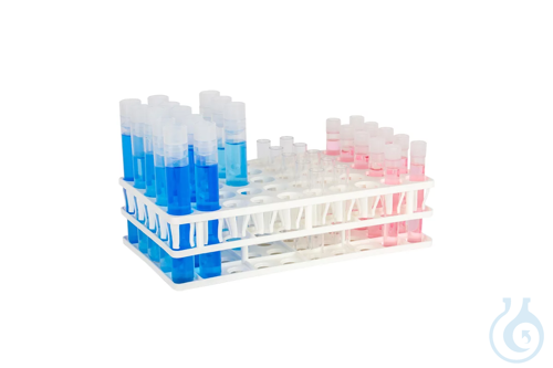 Multistand Plus for Sample Tubes Ø 12-18 mm, PP, 5 x 10 positions, white