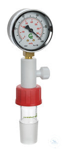 Vacuum gauge with 2 scale ranges, with adapter thread GL 32 to