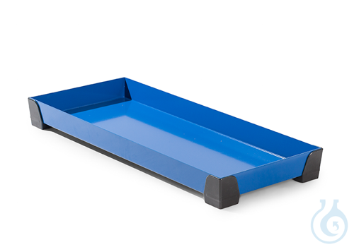 Sump for small containers steel lam. blue PE feet V=20L, 987x400x95