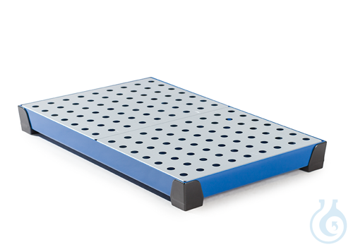 Sump for small containers steel lam. blue PE feet V=30L, 987x600x95