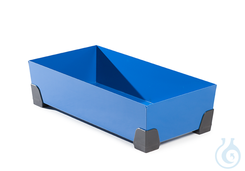 Sump for small containers steel lam. blue PE feet V=40L, 774x392x200