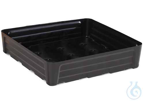 Sump for small containers PE black V=80L, 784x784x180