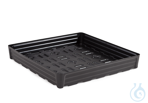 Sump for small containers PE black V=180L, 1168x1168x180
