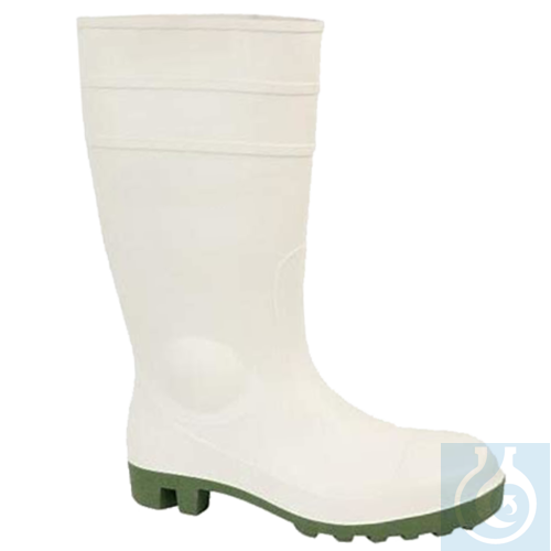 neoChoice Gummistiefel aus PVC mit Stahlkappe, weiß, Gr. 42