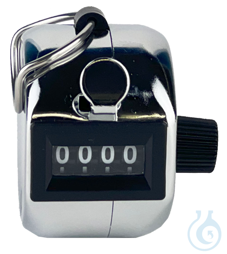 Manual counter, for mechanical counting from 0 to 9999