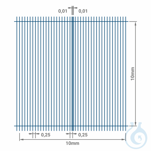 Counting chambers, CE single ruling Nageotte, vertikales Teilnetz Nageotte: