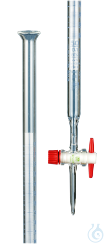 Burettes with Schellbach stripe, borosilicate glass 3.3 straight stopcock with
