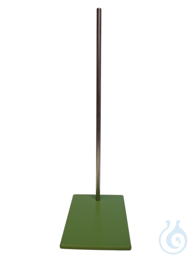 Burette stands of steel ca. 21 x 13 cm Stab 75 cm