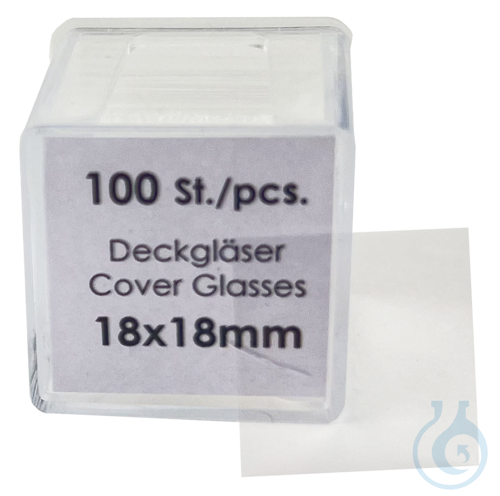 Cover glasses in plastic boxes of 100 pieces (10 boxes in a carton), thickness 1