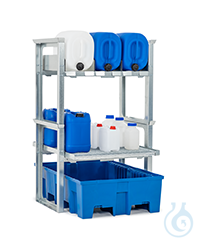 Storage Station, PE sump 3x20/3x30/2x60 L can.+cont., 1049x1245x1637