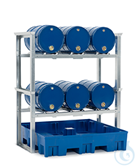 Storage Station, PE sump 6x60 L drum, 1429x1235x1637