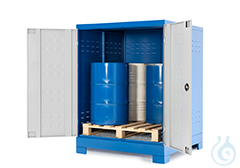 Depot st. p-coated wing door 4x200 L drum 1400x1410x1855