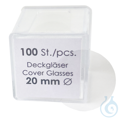 Cover glasses, circular, thickness 1 18 mm Ø Stärke / Thickness / Épaisseur: 0 -