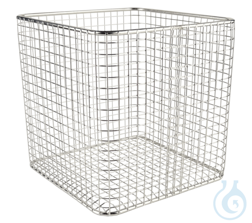Wire baskets, stainless steel ca. 16 x 16 x 16 cm