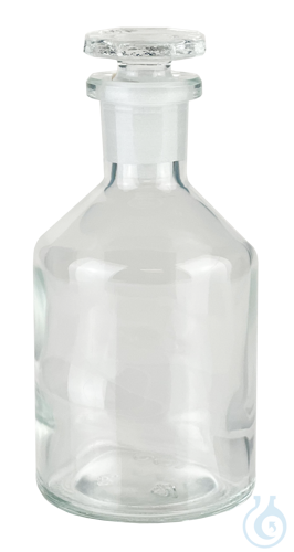 Bottles, conical shoulder narrow neck, clear glass, with glass stopper 50 ml
