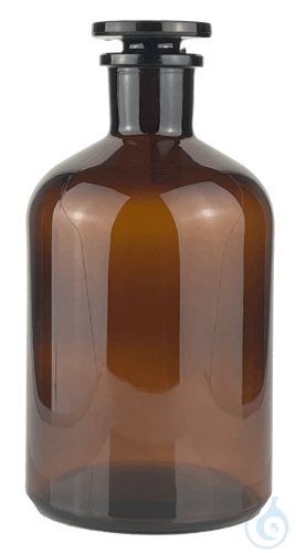 Bottles, narrow neck, with glass stopper amber glass 2000 ml