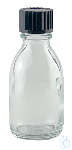 Bottles, narrow neck, with thread and screw cap clear glass GL 500 ml 25