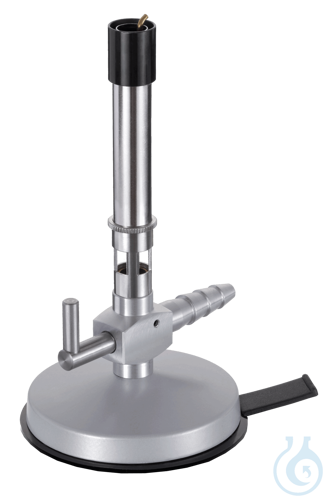Bunsen burner with stopcock and pilot flame for propane/butane gas