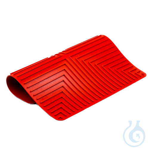 Lab mats of silicone, red or black black 350 x 350 mm