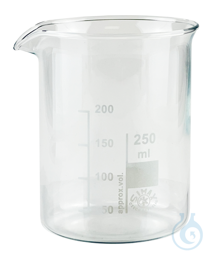 Beakers, low form, Simax borosilicate glass 3.3 ml 250