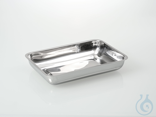 Bowl stainless steel, shallow form, 300x200x50 mm