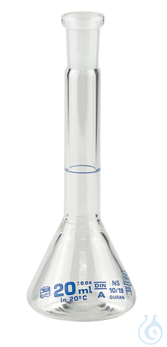 Volumetric flasks, trapezoidal, borosilicate glass 3.3, with interchangeable