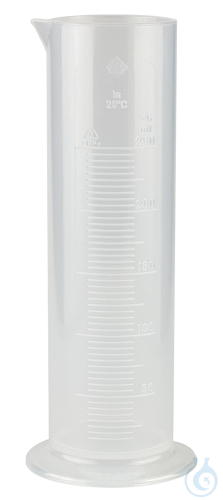Measuring cylinders of polypropylene, low form, embossed scale 1000 ml