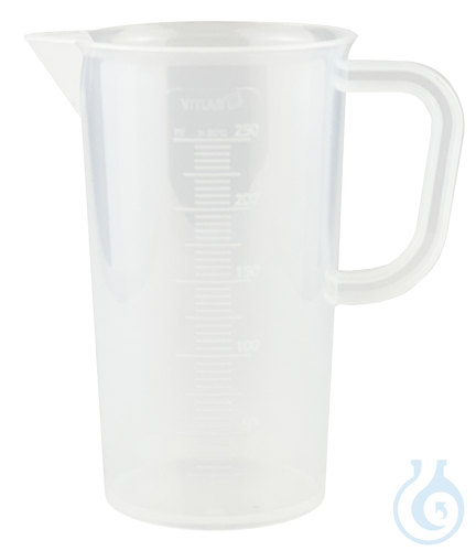 Measuring jugs, polypropylene, with embossed scale ml 100 ml