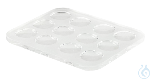 Glass plates with 12 cavities ca. 76 x 60 mm 16mm Ø