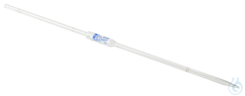 Volumetric Pipttes, with 2 marks, blue graduation with conformity certified,