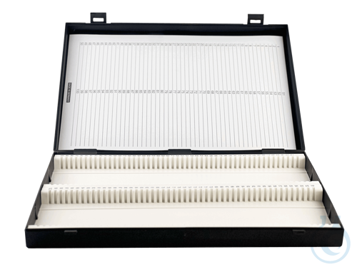 Slide box of polypropylene, antistatic, for 100 microslides