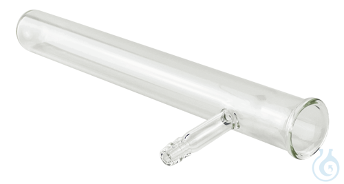 Test tube with moulded socket, unground with side tube ca. 180 x 20 mm Ø