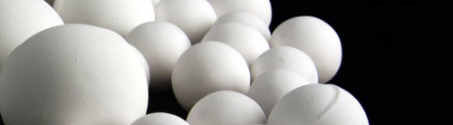 Porcelain ball, 42K, size Ø 30mm, unglazed