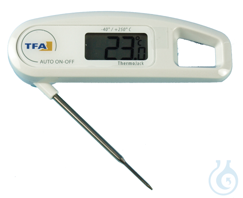 Digital thermometer with foldable probe