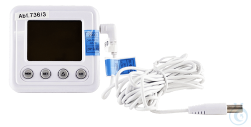 Electronic indoor / outdoor thermometer, w. DKD calibration certificate, test