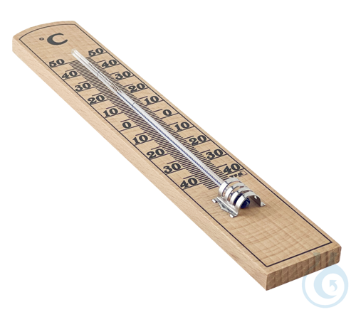 Room thermometers beech naturally varnished ca. 20 cm