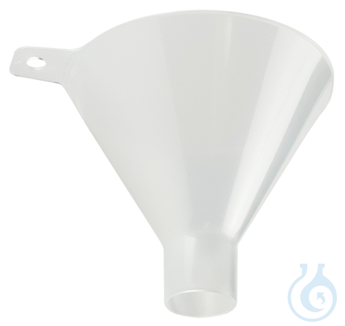 Powder funnels of polypropylene, transparent 80 mm